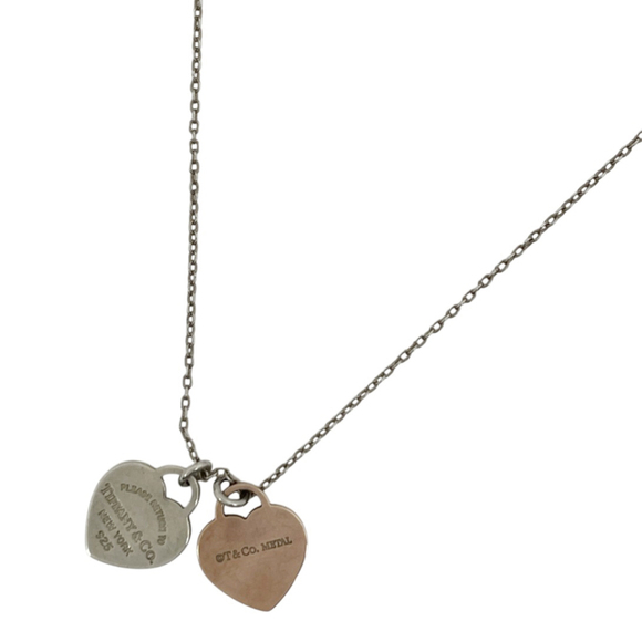 TIFFANY Jewelry - Tiffany & Co. Return to Double Heart Necklace with Tag, Sterling Silver 925, ...